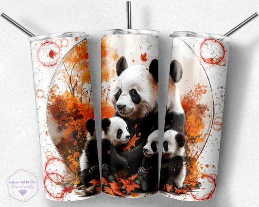 Famille panda  (G-GOURDE-284)