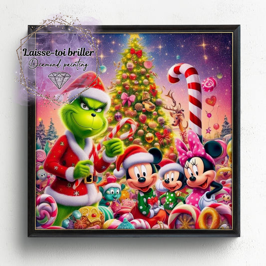 Grinch, Minnie & Mickey Mouse (B-NOËL-030)