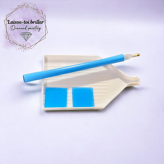 Plateau - crayon - cire bleu (ACC-024)