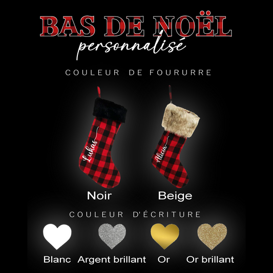 Bas de Noël buffalo personnalisé