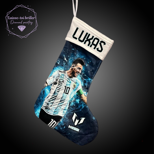 Bas de Noël personnalisé Messi