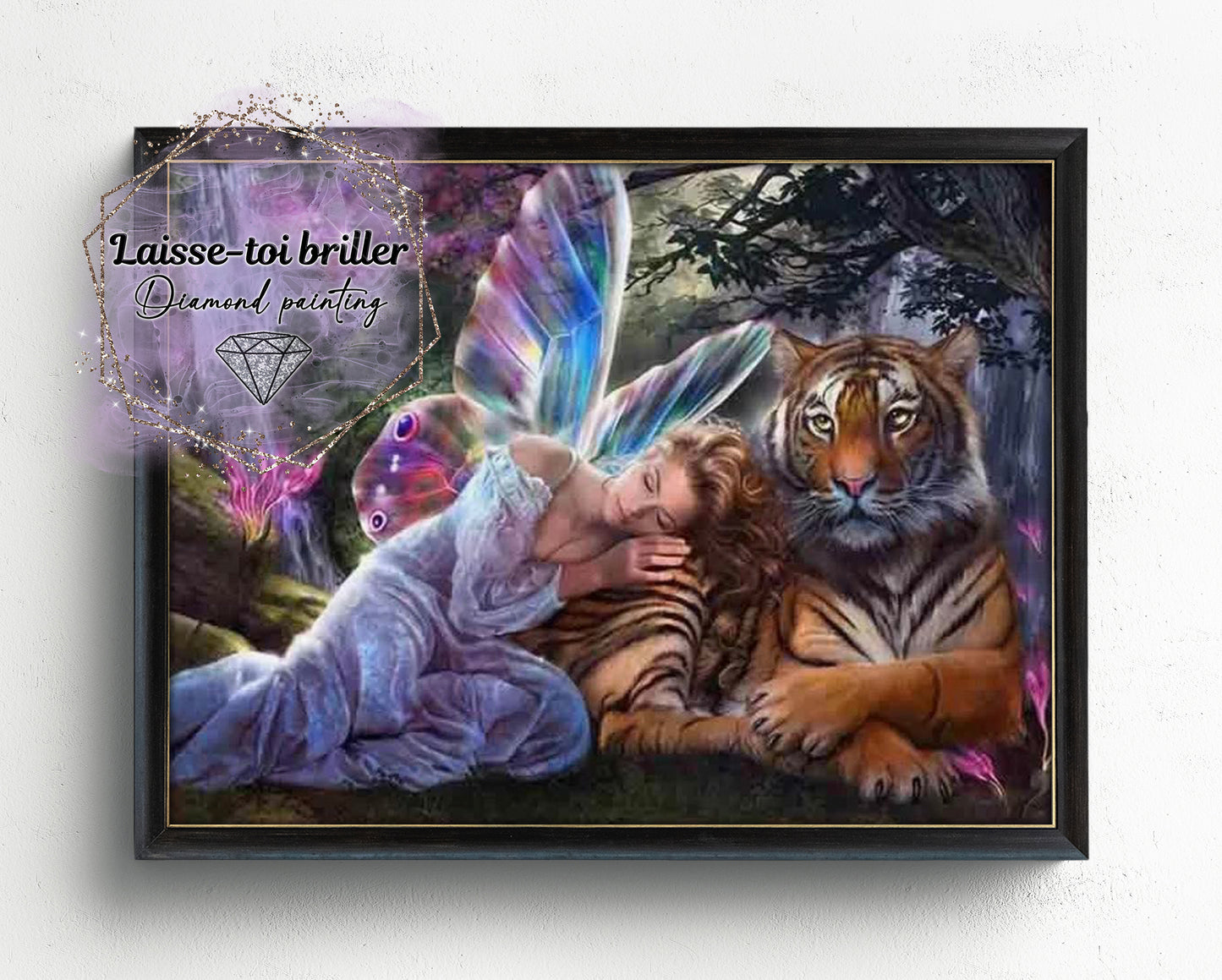 The fairy and her tiger (I-FANTAISIE-008)