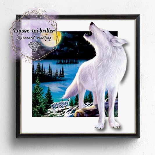 Loup blanc 3D (D-3D-009)